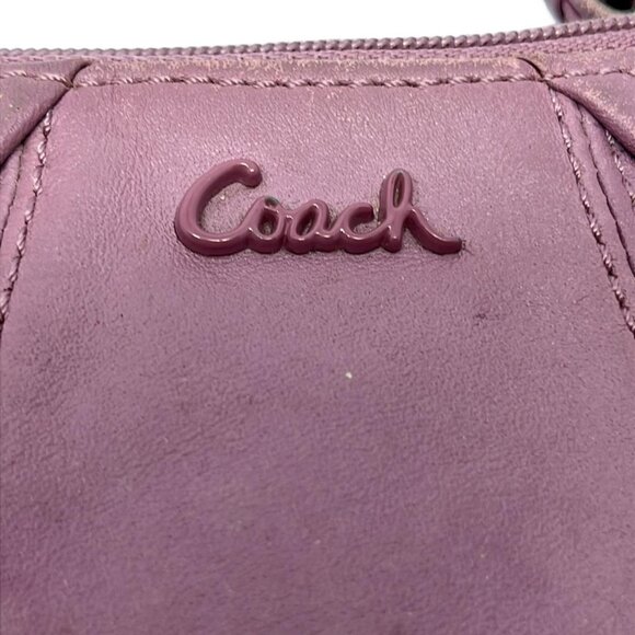 Auth COACH - Pink Leather Pouch - Picture 5 of 5